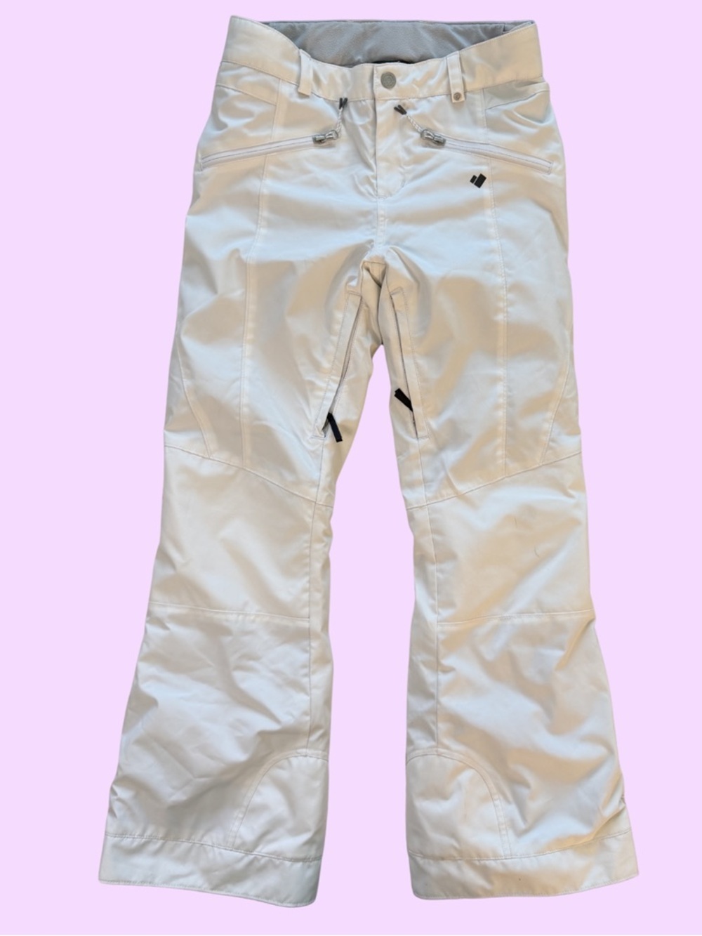 Obermeyer White Teen Snow/Ski Pants - Insulated Stretch Joggers